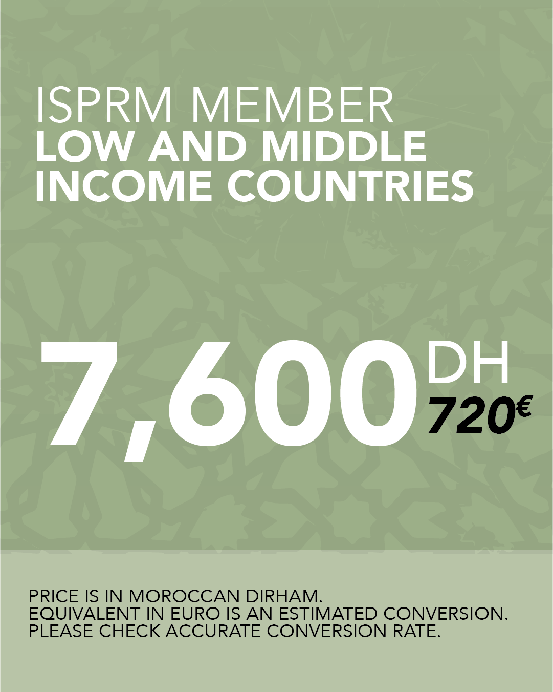 ISPRM Member - Low & Middle Income Countries